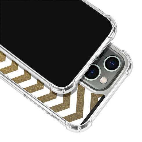 Gold Chevron iPhone 13 Pro Max Clear Case